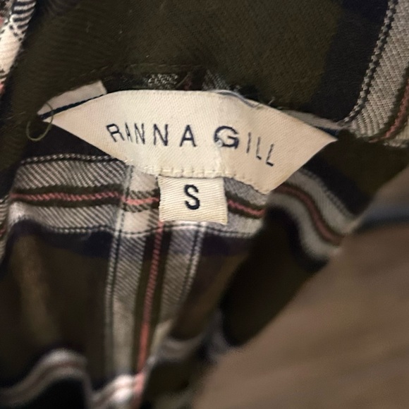 Anthropologie Ranna Gill Olivia Plaid Dress in Olive Green Sz S - Picture 8 of 8